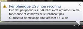 clé USB non reconnue