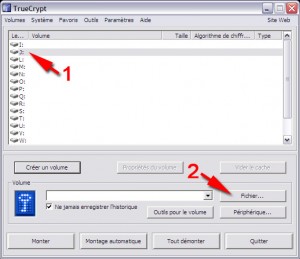 Monter un volume TrueCrypt