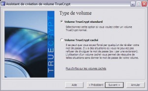 Volume TrueCrypt Standard