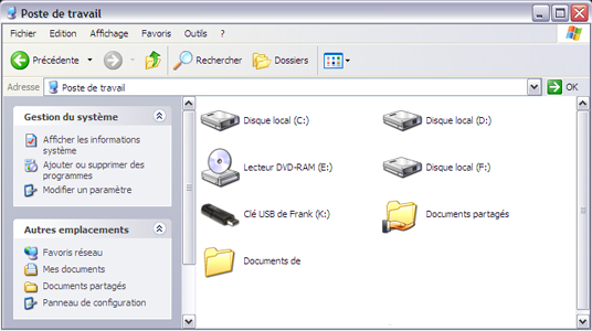 icone et nom de la clé USB personnalisé dans le poste de travail