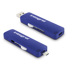 clé USB on the go d'integral memory compatible PC et smartphone